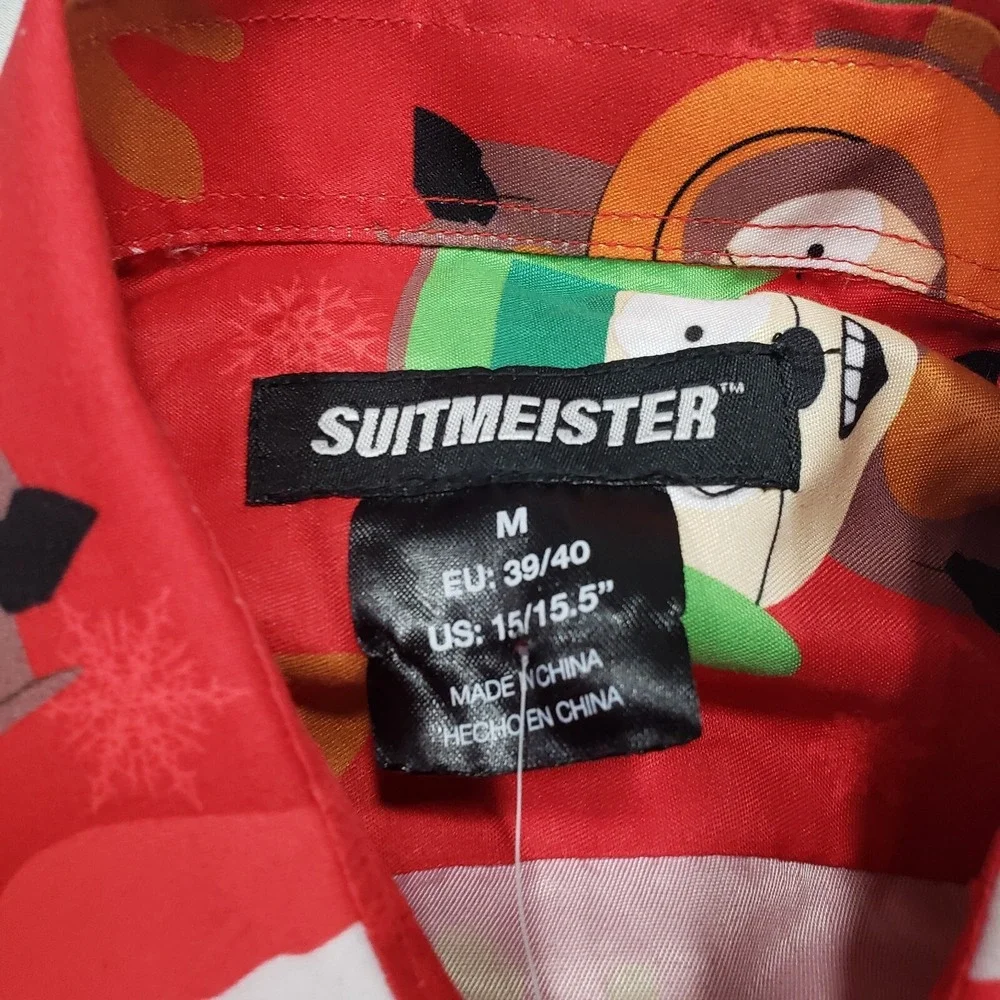 Suitmeister Christmas Pajama Top Mens Medium Red Southpark